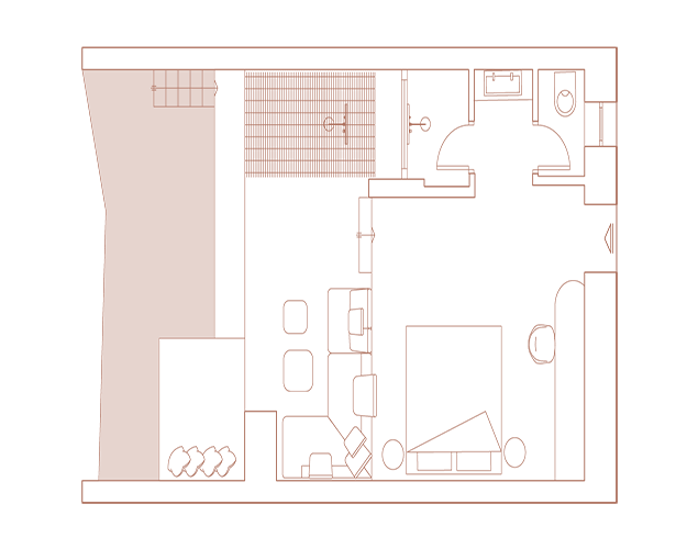 Cyclades Pool Suite with Outdoor Shower Floor Plan